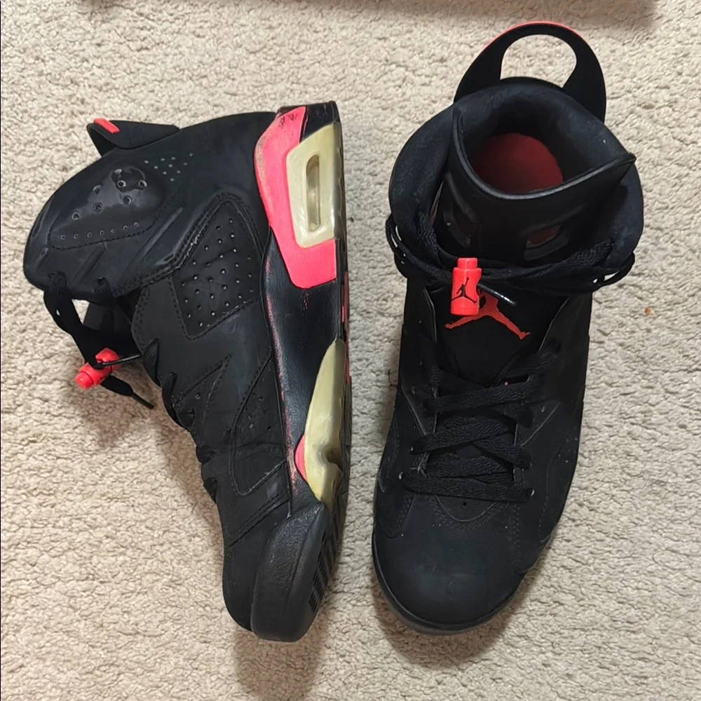 Jordan 6 Retro Infrared Black 2014 Size 9